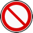 Panneaux d'interdiction